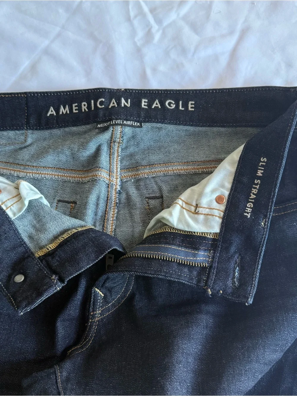 American Eagle Outfitters Men's Dark blue Slim Straight Jeans